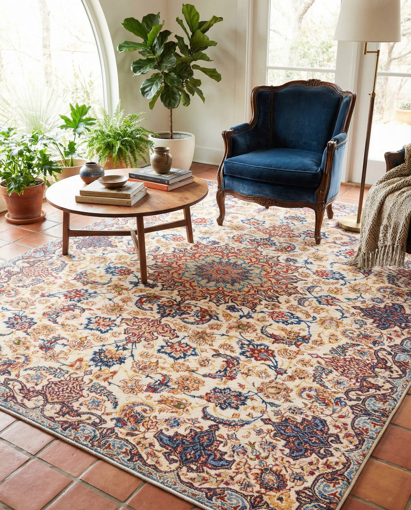Bazaar Chic Collection Area Rug -  Meknes Rectangle Beige  lifestyle 17