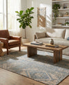 Savannah Threads Collection Area Rug -  Kalahari Rectangle Antique Blue  lifestyle 15