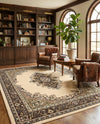 Tabriz Tapestry Collection Area Rug - Azerbaijan (Ivory) Rectangle Ivory  lifestyle 17