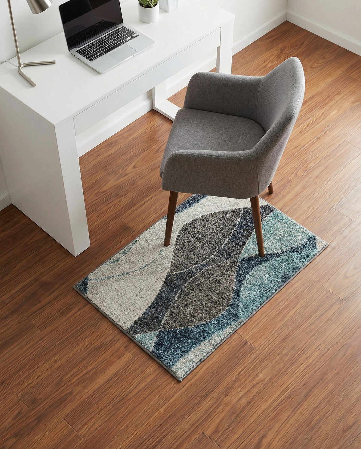 Autumn Meadow Collection Area Rug -  Emberglow Rectangle Blue Gray  lifestyle 17