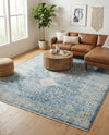 Coastal Haven Collection Area Rug -  Harborview Rectangle Navy Blue  lifestyle 52