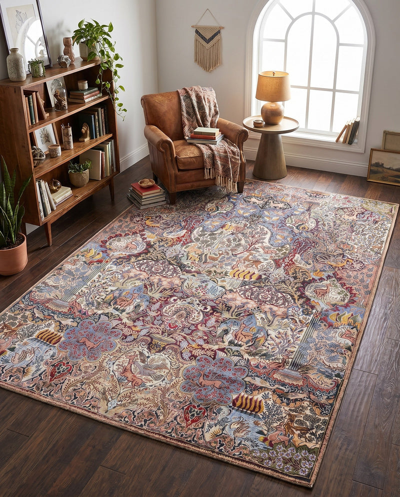 Heritage Elegance Collection Area Rug -  Louvre Rectangle Multi  lifestyle 10