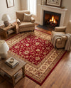 Jaipur Elegance Collection Area Rug -  Nahargarh (Red) Square Red  lifestyle 55