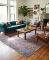 Zahara Oasis Collection Area Rug -  Agadir Square Antique Rust Red  lifestyle 79