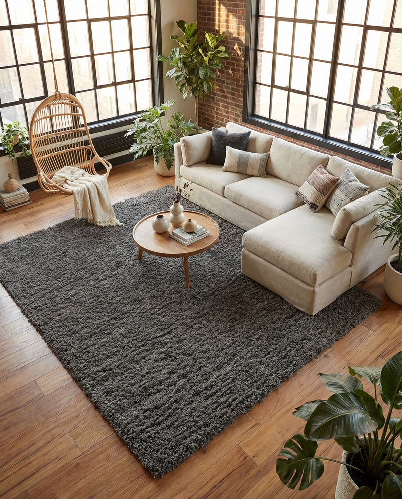 Eternal Plush Oasis Collection Area Rug -  Tranquility (Smoke) Rectangle Smoke  lifestyle 21