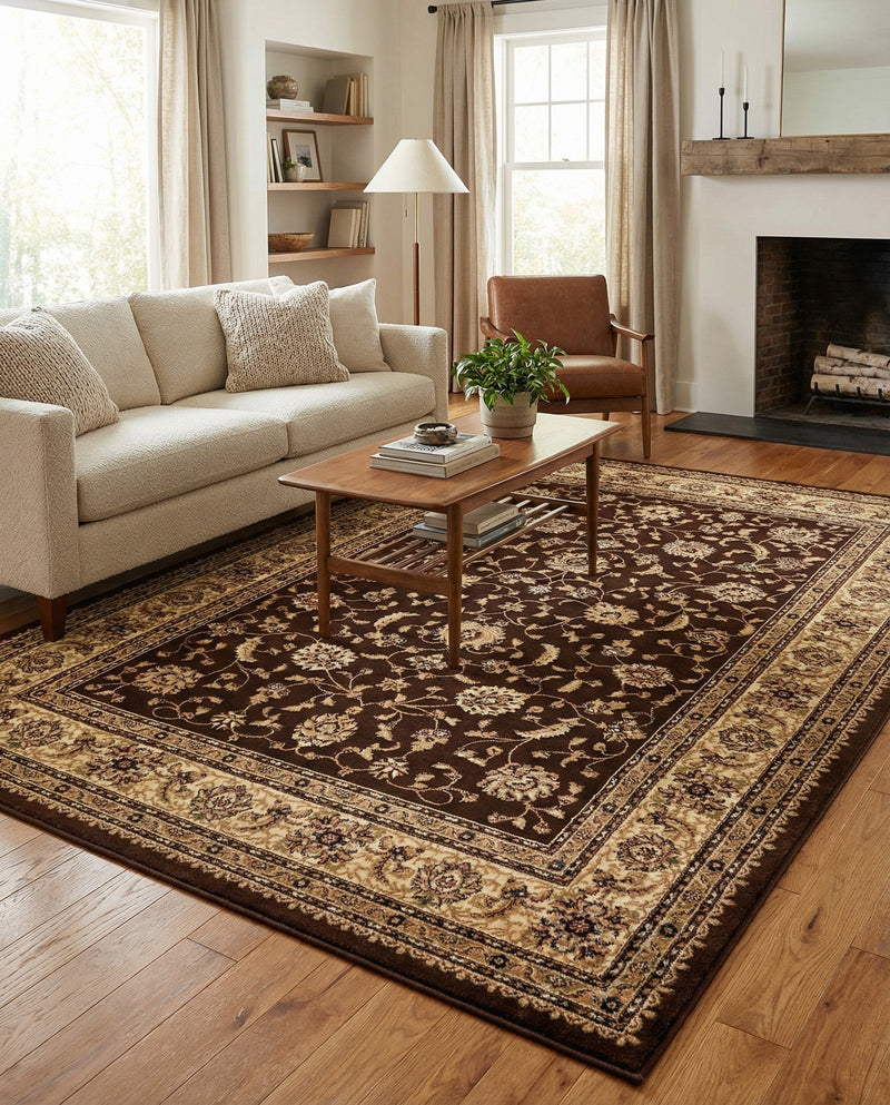 Jaipur Elegance Collection Area Rug -  Nahargarh (Brown) Rectangle Brown  lifestyle 30