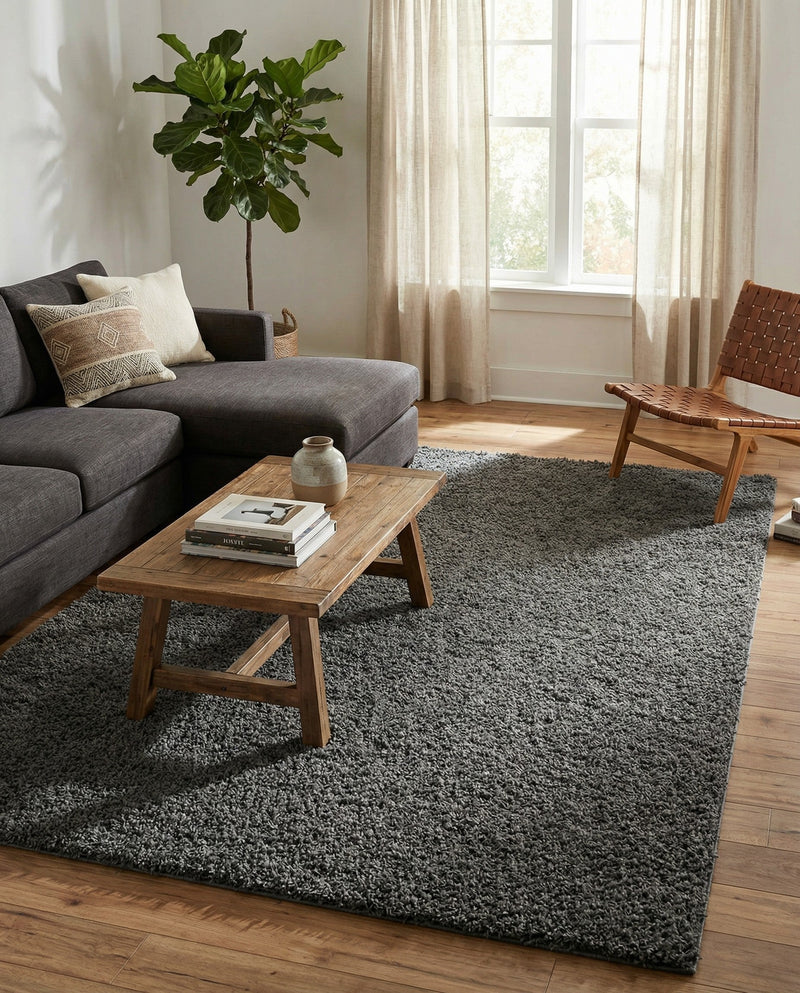 Plush Oasis Collection Area Rug - Serenity (Graphite Gray) Rectangle Graphite Gray  lifestyle 24