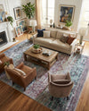 Baroque Era Collection Area Rug - Versailles (Blue Green) Rectangle Blue Green  lifestyle 4