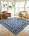 Horizon Collection Area Rug -  Aurora Square Blue  lifestyle 53
