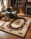 Versailles Elegance Collection Area Rug -  Louveciennes (Brown) Rectangle Brown  lifestyle 30