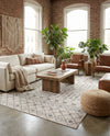 Geo Garden Lattice Collection Area Rug -  Andalusia Rectangle Ivory  lifestyle 53