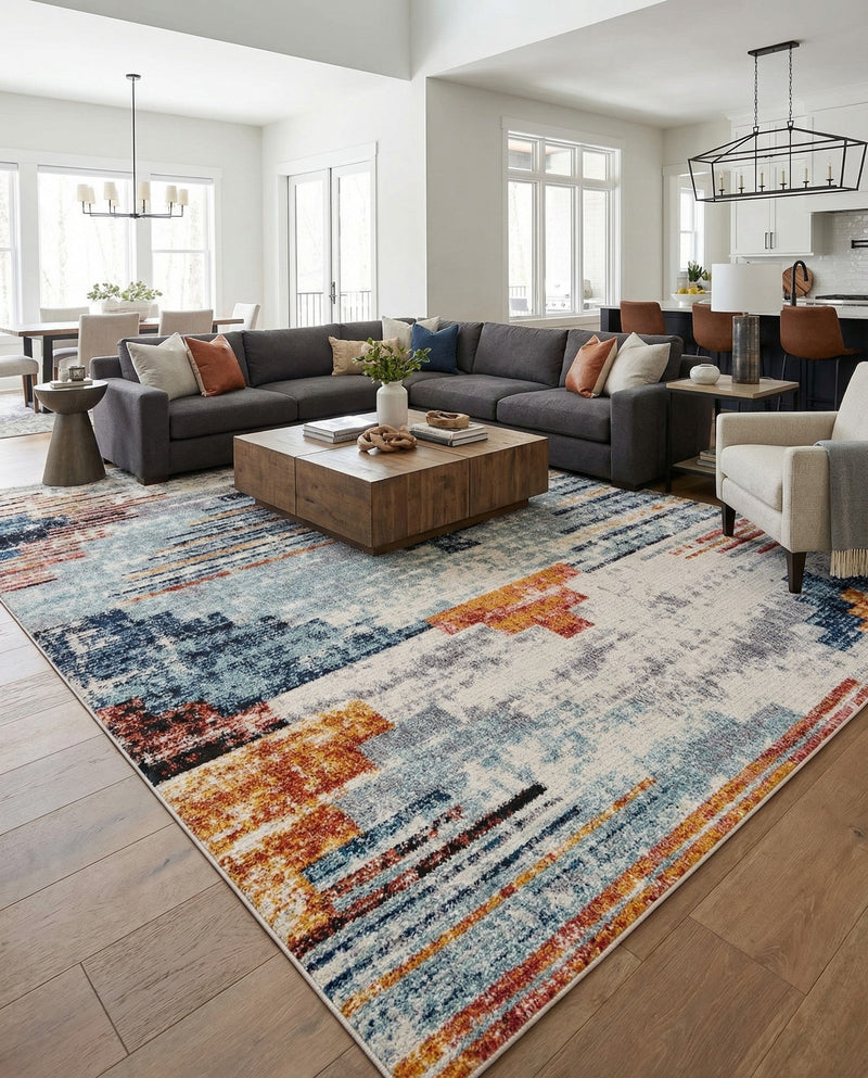 Santa Fe Trails Collection Area Rug -  Arroyo Rectangle Multi  lifestyle 6