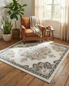 Beverly Grove Collection Area Rug - Melrose (Ivory) Square Ivory  lifestyle 59