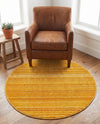 Jewel Oasis Collection Area Rug - Sapphire (Yellow) Round Yellow  lifestyle 76