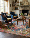 Patio Heritage Collection Area Rug -  Sanctuary Rectangle Multi  lifestyle 18