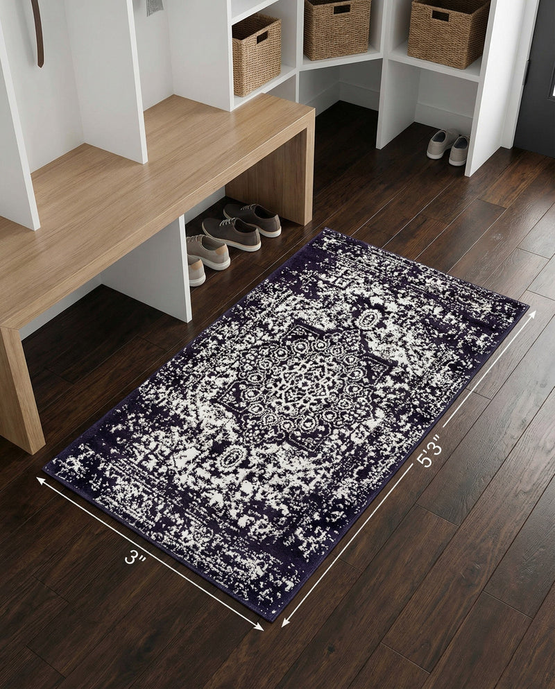 Georgetown Rugs Collection Area Rug - Dupont (Navy Blue) Rectangle Navy Blue  lifestyle 8
