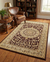 Versailles Elegance Collection Area Rug -  Montreuil Rectangle Brown  lifestyle 43