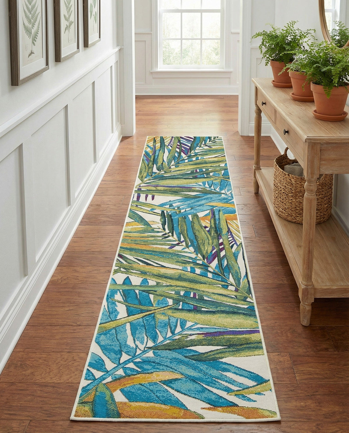 Seaside Blooms Collection Area Rug -  Arcadia Runner Multi  lifestyle 121
