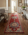 Eden Oasis Collection Area Rug -  Tranquility (Burgundy) Runner Burgundy  lifestyle 60