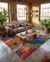 Caribbean Cove Collection Area Rug -  Bequia Rectangle Multi  lifestyle 9