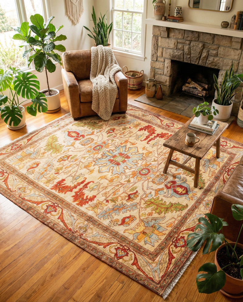 Bazaar Chic Collection Area Rug -  Tetouan Square Beige  lifestyle 56