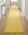 Solid Shag Seaside Collection Area Rug - Azure Cove (Yellow) Runner Yellow  lifestyle 23