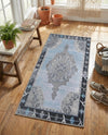 Heritage Elegance Collection Area Rug -  Winterthur (Blue Gray) Runner Blue Gray  lifestyle 49