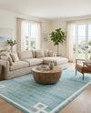 Metro Heights Collection Area Rug -  Bronx Rectangle Turquoise  lifestyle 27