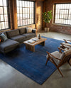 Soho Elegance Collection Area Rug - Chelsea (Navy Blue) Rectangle Navy Blue  lifestyle 14