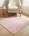 Mediterranean Lattice Collection Area Rug - Santorini (Pink) Square Pink  lifestyle 26