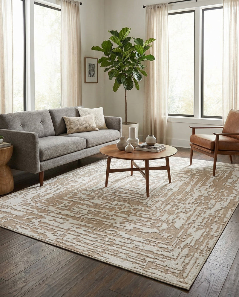 Sanctuary Retreat Collection Area Rug -  Asylum Rectangle White Bone  lifestyle 8