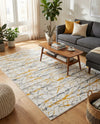 Bloomsbury Elegance Collection Area Rug -  Soho Rectangle Yellow and Gray  lifestyle 23