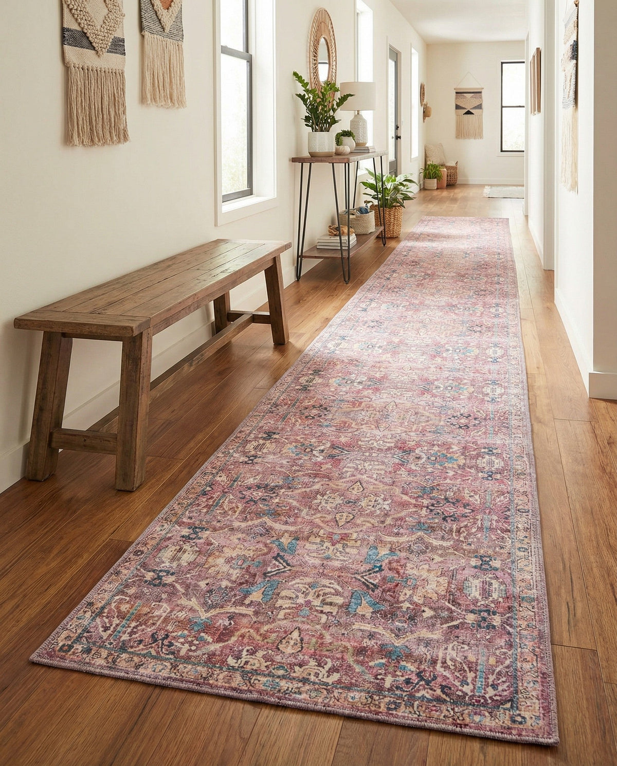 Vintage Memories Collection Area Rug -  Memories Runner Pink  lifestyle 92