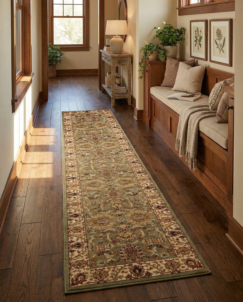 Jaipur Elegance Collection Area Rug -  City Runner Light Green  lifestyle 52
