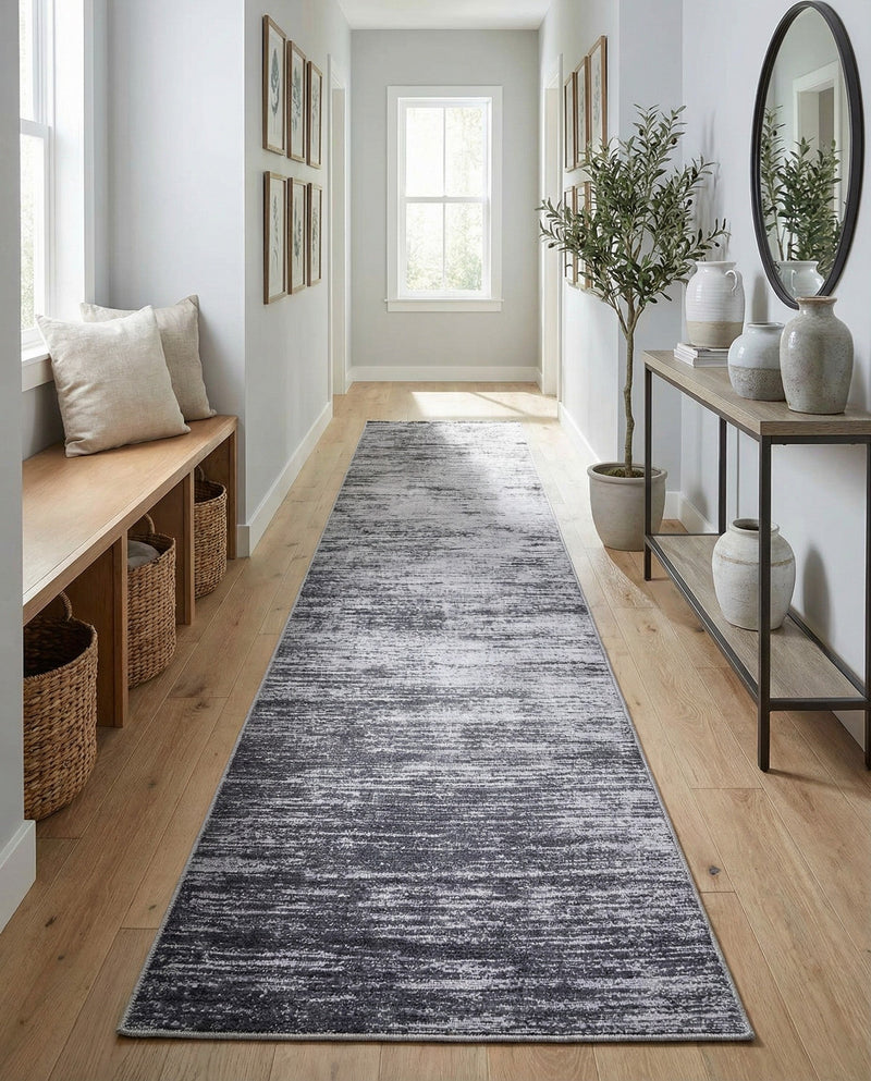 Sahara Essence Collection Area Rug - Oasis (Gray) Runner Gray  lifestyle 43