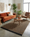 Woven Seaside Jute Collection Area Rug - Oia Rectangle Black and Natural  lifestyle 44