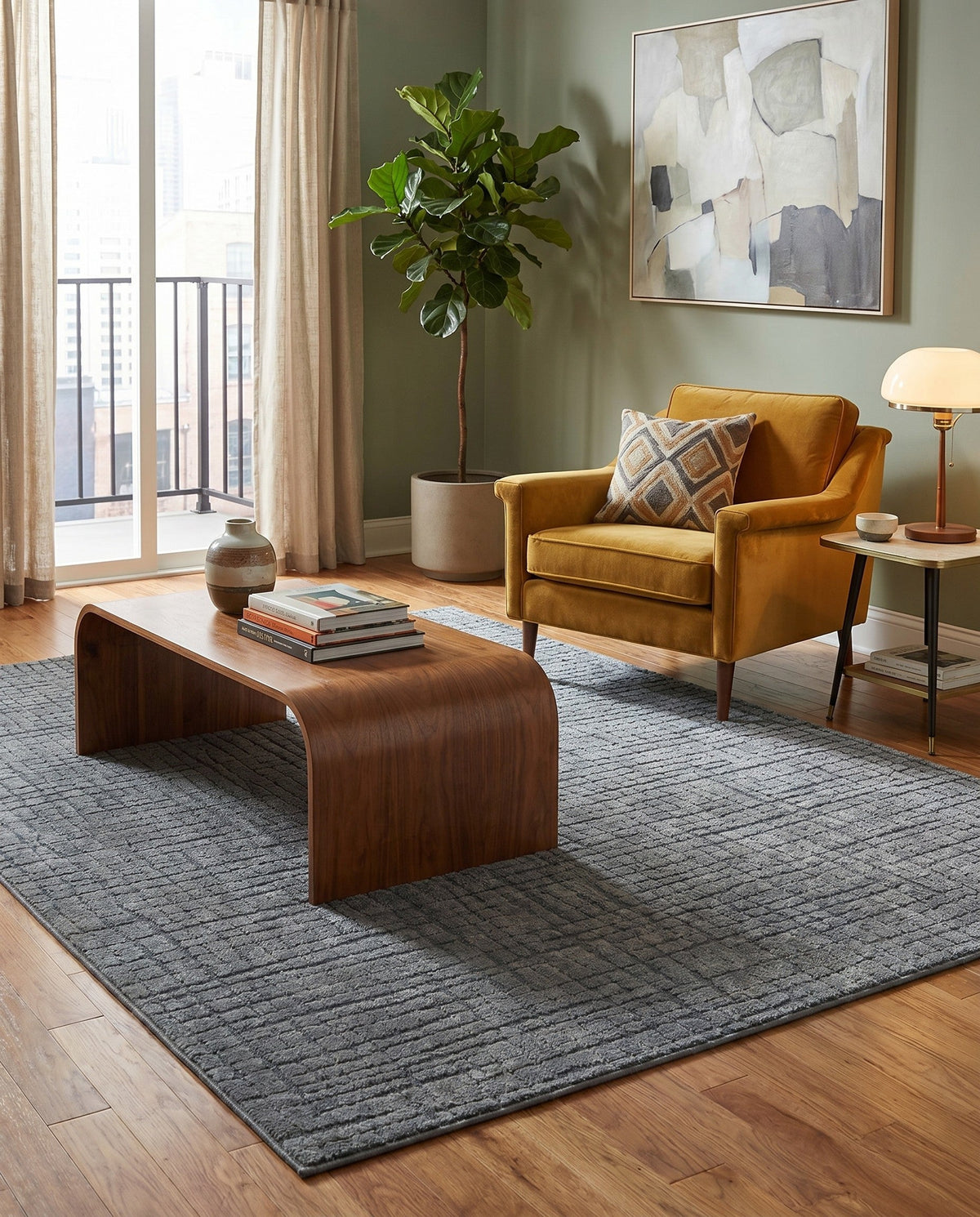 Haven Tapestry Collection Area Rug - WhisperingFalls Rectangle Serenity Blue  lifestyle 29