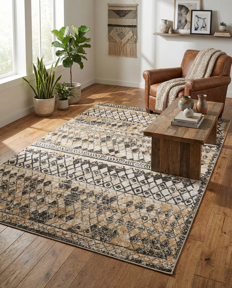Dresden Elegance Collection Area Rug -  Zittau Rectangle Beige  lifestyle 22