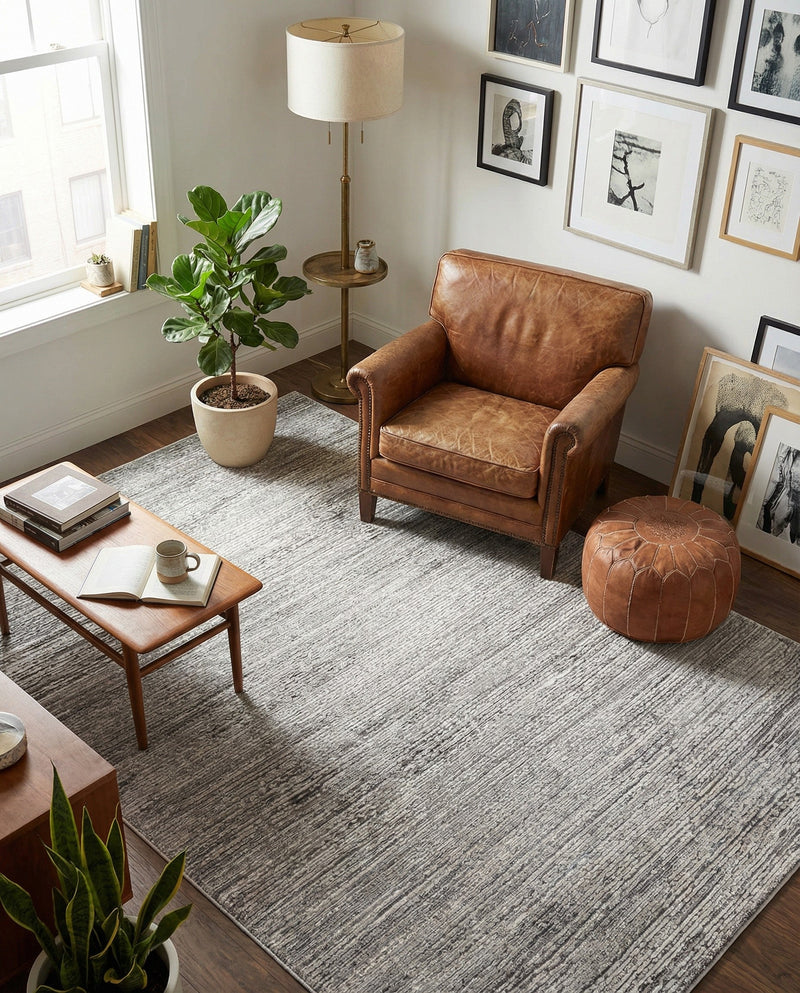 Bloomsbury Elegance Collection Area Rug -  Kensington (Gray) Rectangle Gray  lifestyle 11