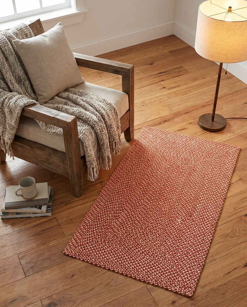 Highland Woven Jute Collection Area Rug - Glenmore (Rust Red) Rectangle Rust Red  lifestyle 14