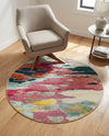 Marrakesh Elegance Collection Area Rug -  Skhirat Round Pink  lifestyle 64