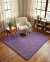 Plush Oasis Collection Area Rug - Serenity (Lilac) Square Lilac  lifestyle 85