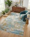 Arcadia Rugs Collection Area Rug -  Nirvana Rectangle Cream Blue  lifestyle 16
