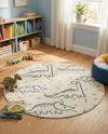 Wonder Tykes Collection Area Rug -  Jamboree Round Ivory  lifestyle 38