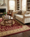 Versailles Elegance Collection Area Rug -  Montreuil Rectangle Red  lifestyle 32
