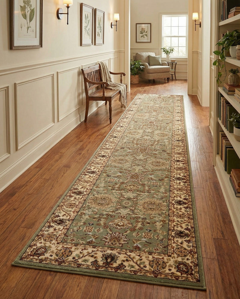 Jaipur Elegance Collection Area Rug -  City Runner Light Green  lifestyle 36