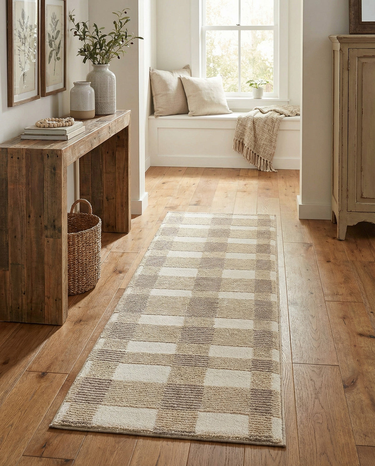 Haven Tapestry Collection Area Rug -  SereneCove Runner Rustic Pebble  lifestyle 68