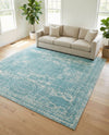 Dover Terrace Collection Area Rug -  Lagoon (Aqua) Square Aqua  lifestyle 62