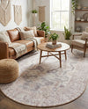 Heritage Elegance Collection Area Rug -  Charlottenburg Oval Gray  lifestyle 49