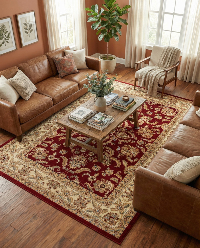 Jaipur Elegance Collection Area Rug -  Jantar Rectangle Red  lifestyle 17